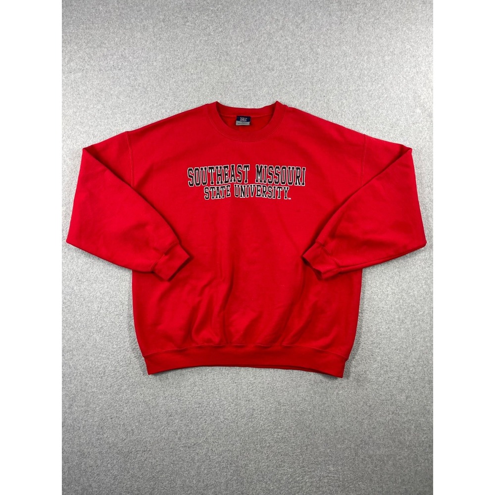 Vintage Southeast Missouri State Redhawks Sweatshirt Mens XL Red SEMO Crew Neck